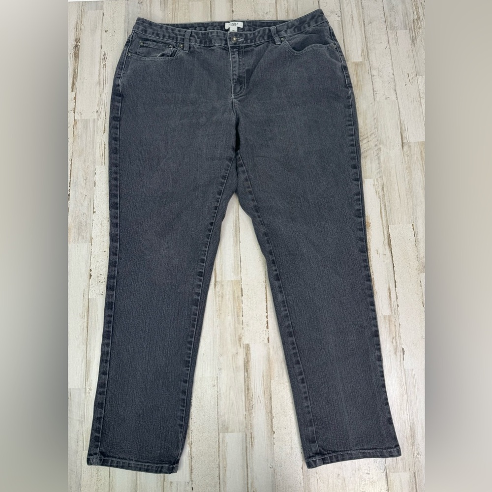 Cato Black Jeans Women's 18W 40x32 Straight Leg High Rise